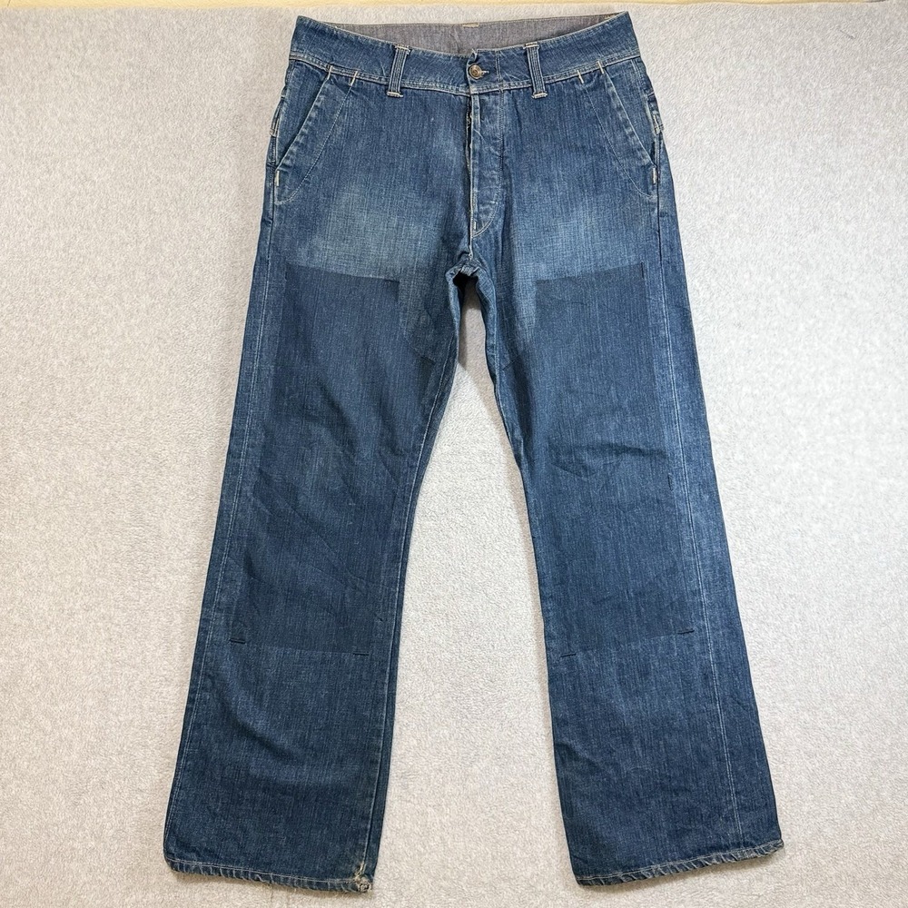 G-Star Raw Jeans Mens 34x32 EAGER PANT Faux Double Knee Baggy Slacks Distressed